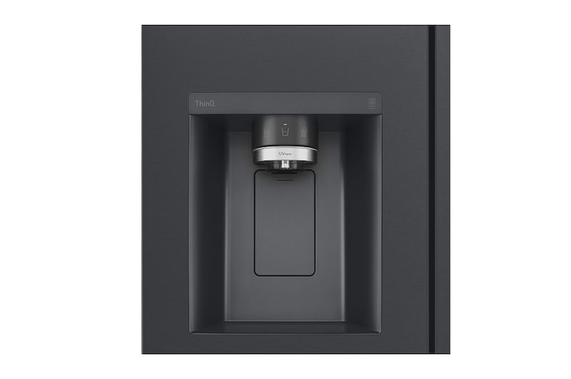 LG 674L Door-in-Door Side by Side Fridge with Uvnano™ Water Dispenser in Black Finish, GC-J307CQFS