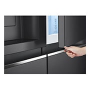 LG 674L Door-in-Door Side by Side Fridge with Uvnano™ Water Dispenser in Black Finish, GC-J307CQFS