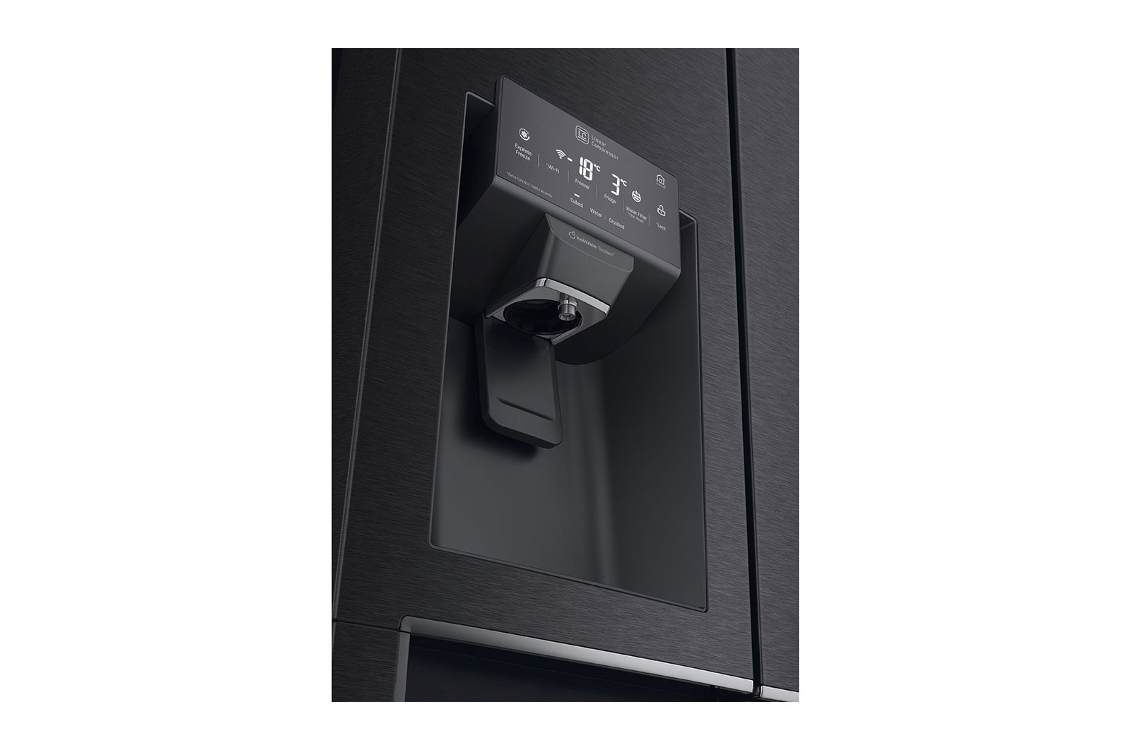 LG 426L Slim French Door Fridge with UVnano™ in Black Finish, GC-L22FTQUB