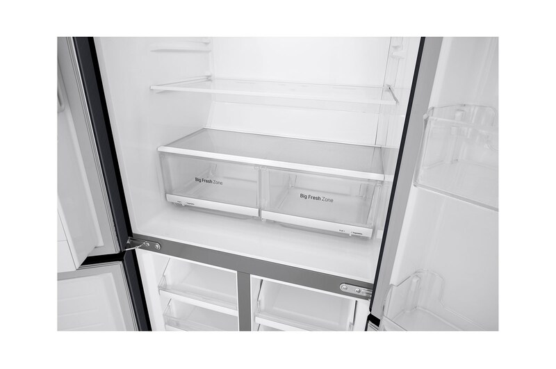 LG 426L Slim French Door Fridge with UVnano™ in Black Finish, GC-L22FTQUB