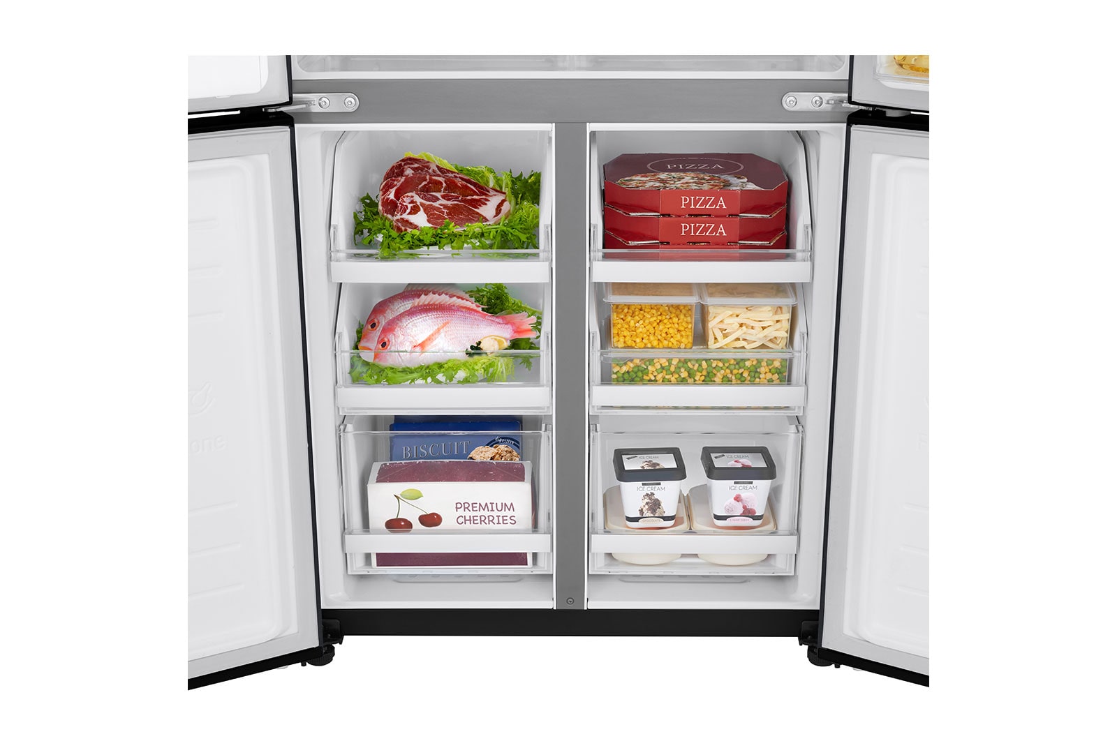 LG 426L Slim French Door Fridge with UVnano™ in Black Finish, GC-L22FTQUB