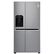 Fridge Freezers : 600L Platinum Silver Side by Side Refrigerator, Mega Capacity GC-L247SLUV