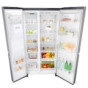 LG 601L Platinum Silver Side by Side Refrigerator, Mega Capacity, GC-L247SLUV