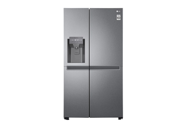 LG Side by Side Refrigerator, Platinum Silver, Smart Inverter Compressor, GC-L257JLYL