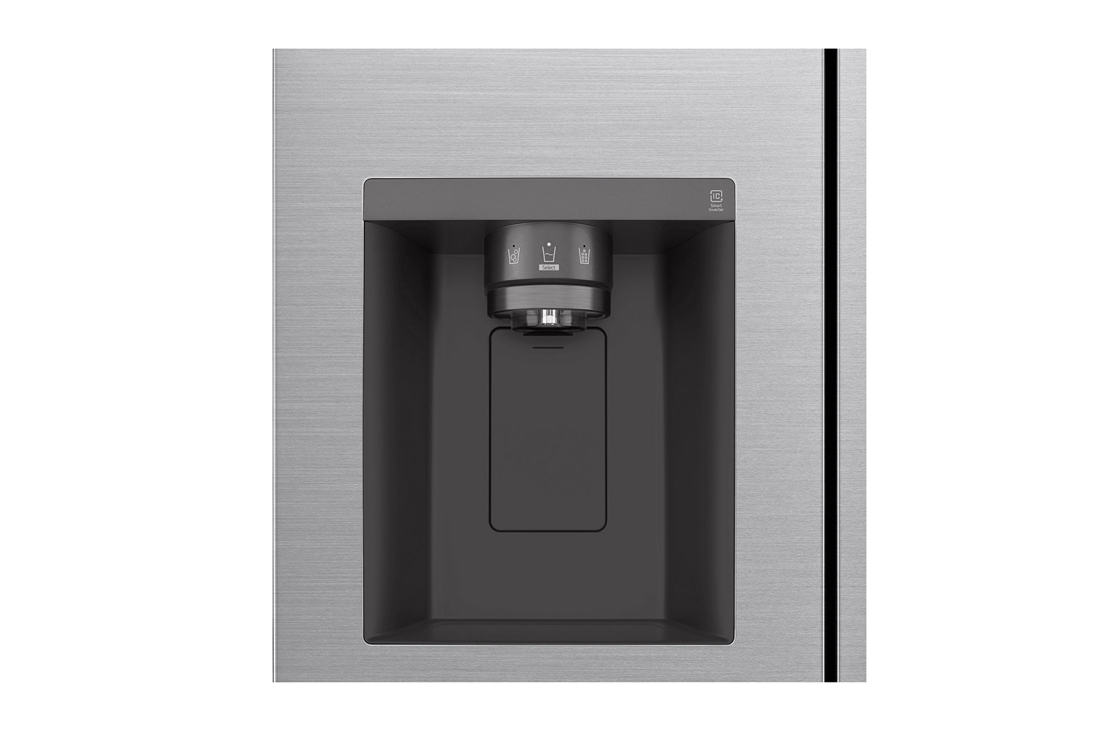 LG 617L Non Plumbed Side by Side Fridge with Ice & Water Dispenser in Stainless Finish, GC-L257SLXL