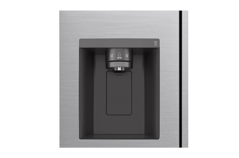 LG 617L Non Plumbed Side by Side Fridge with Ice & Water Dispenser in Stainless Finish, GC-L257SLXL