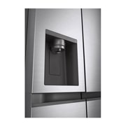 LG 617L Non Plumbed Side by Side Fridge with Ice & Water Dispenser in Stainless Finish, GC-L257SLXL