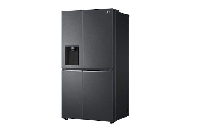 LG 674L Side by Side Fridge with Uvnano™ Ice & Water Dispenser in Black Finish, GC-L257SQSL