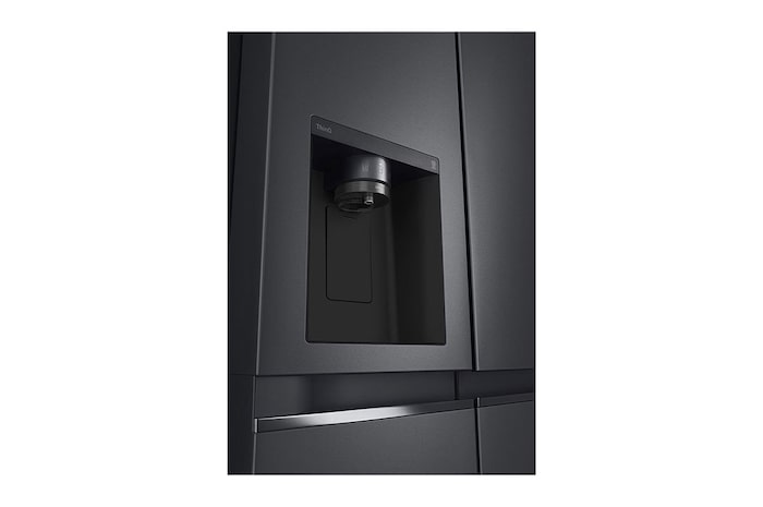 LG 674L Side by Side Fridge with Uvnano™ Ice & Water Dispenser in Black Finish, GC-L257SQSL