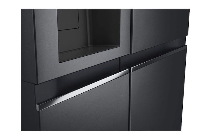LG 674L Side by Side Fridge with Uvnano™ Ice & Water Dispenser in Black Finish, GC-L257SQSL