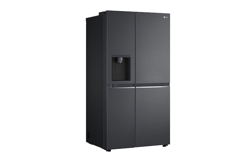 LG 674L Side by Side Fridge with Uvnano™ Ice & Water Dispenser in Black Finish, GC-L257SQSL