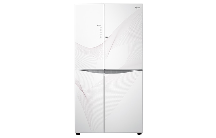 Front view of LG 679 L Karim(White) Fridge/Freezer GC-M237JGQN