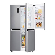 Fridge Freezers : 626L Platinum Silver Side by Side Refrigerator, Mega Capacity  GC-M247SLUV