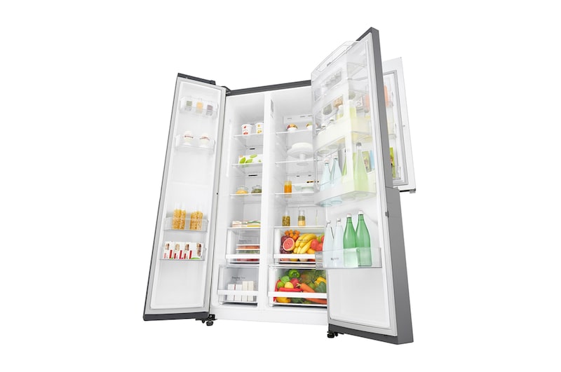 LG 626L Platinum Silver Side by Side Refrigerator, Door-in-Door™, GC-M247SLUV