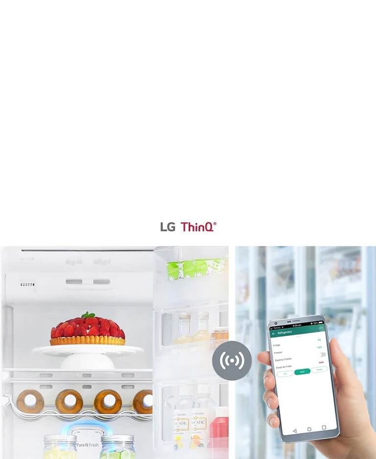 LG GC-X247CQBV Remotely Adjust Your Fridge Settings