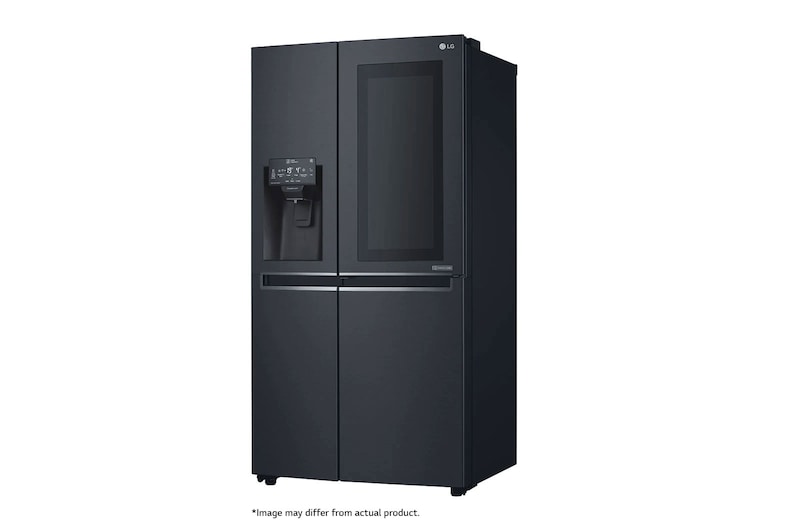 LG 665L Side by Side Fridge with InstaView Door-In-Door® in Matte Black Finish, GC-X247CQBV