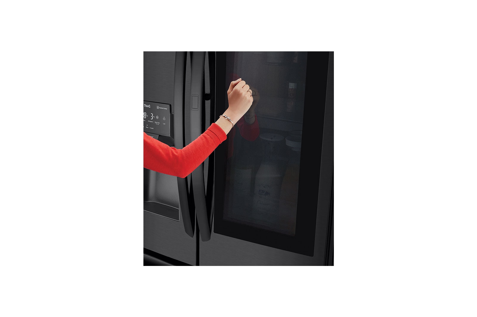 LG 626L InstaView™ Door-in-Door French Door Fridge in Black Finish, GC-X268NQSM