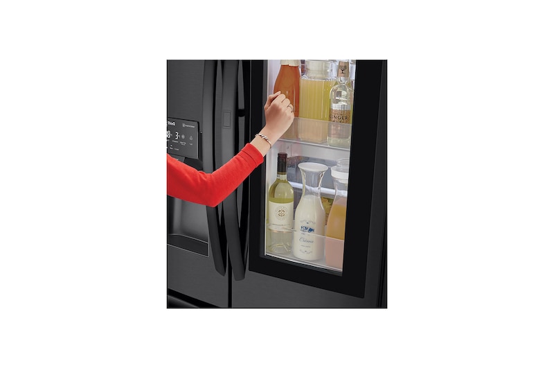 LG 626L InstaView™ Door-in-Door French Door Fridge in Black Finish, GC-X268NQSM