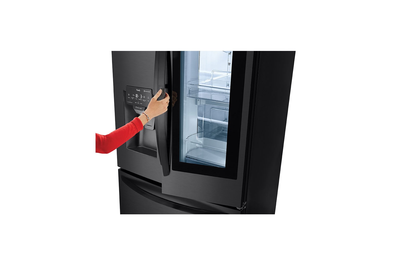 LG 626L InstaView™ Door-in-Door French Door Fridge in Black Finish, GC-X268NQSM