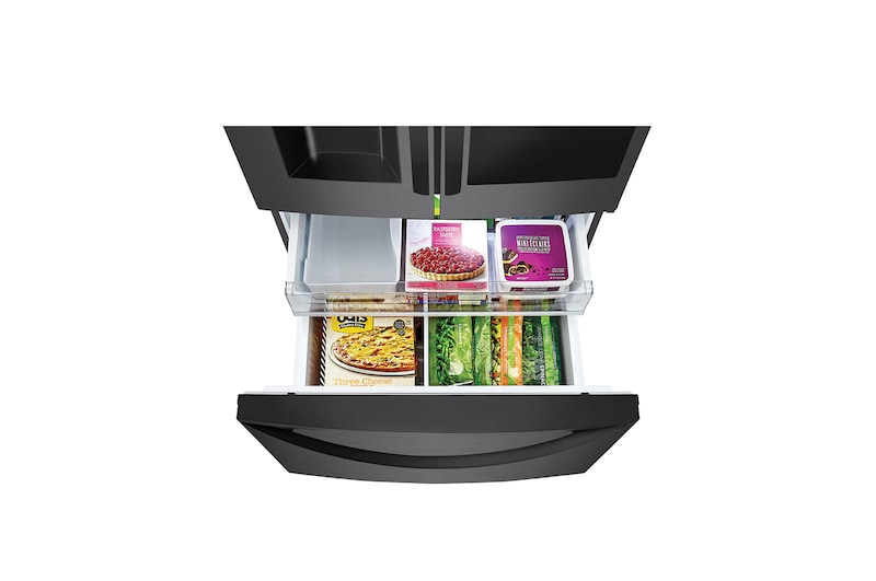 LG 626L InstaView™ Door-in-Door French Door Fridge in Black Finish, GC-X268NQSM