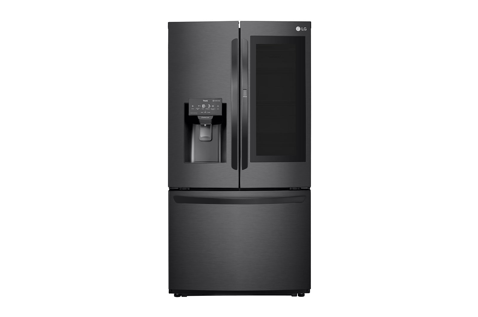 LG 626L InstaView™ Door-in-Door French Door Fridge in Black Finish, GC-X268NQSM