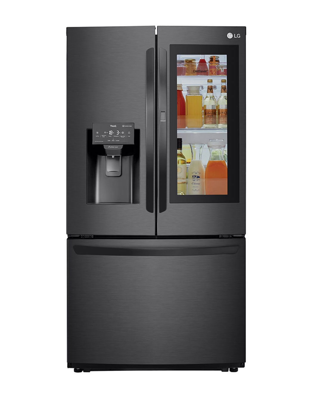 626L InstaView™ Door-in-Door French Door Fridge in Black Finish