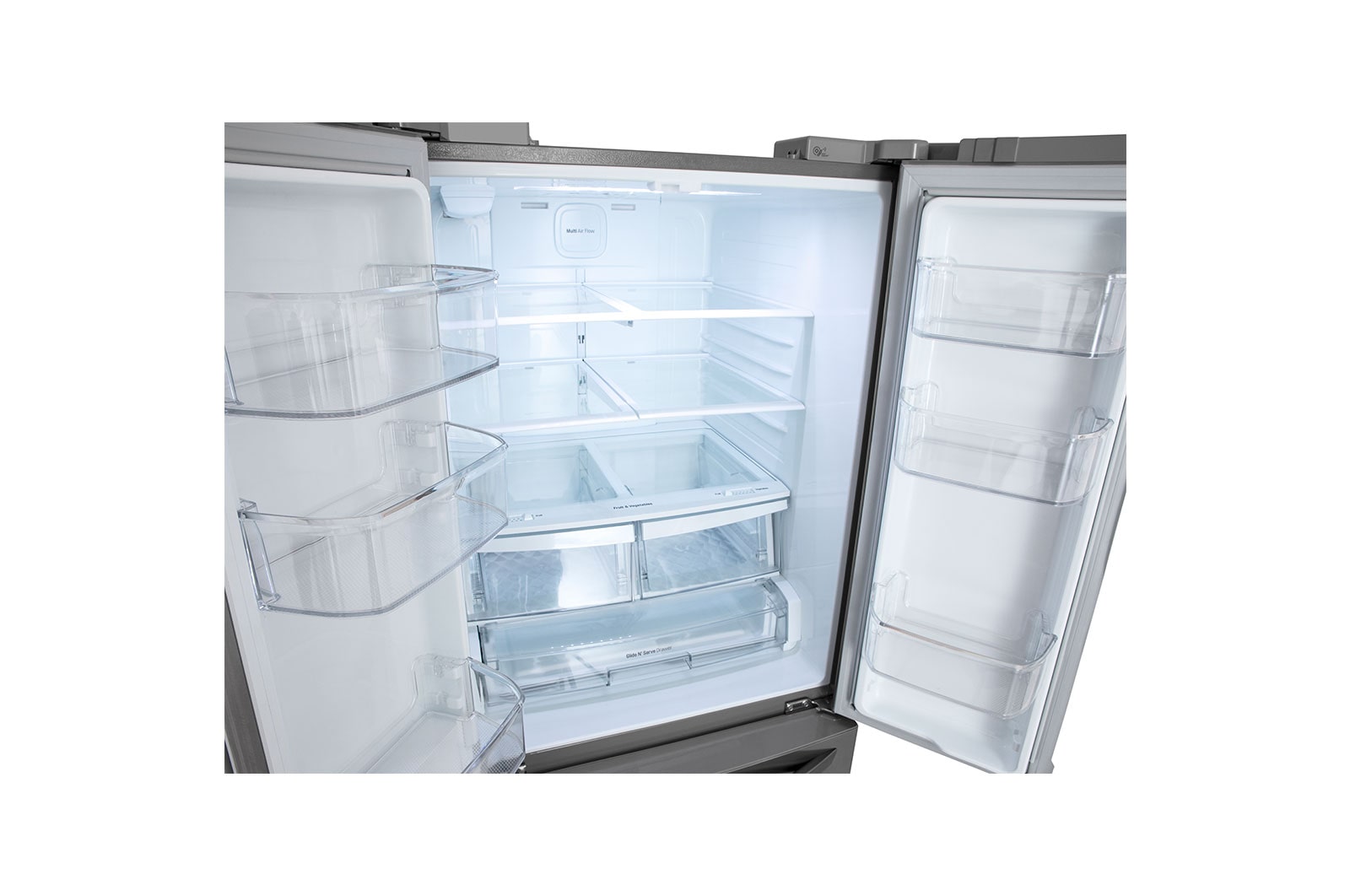 LG 533L Slim  French Door Fridge in Stainless Finish, GM-F223DLXQ