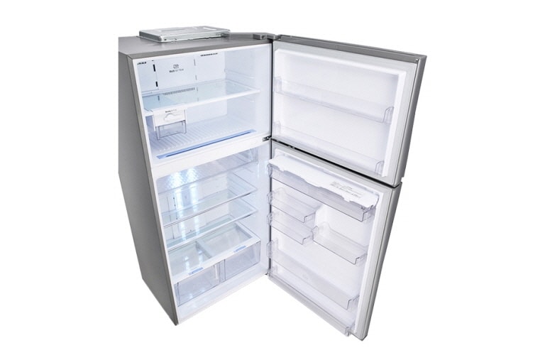 LG 481L Shiny Steel Top Fridge Freezer - GN-B602HLPL, GN-B602HLPL