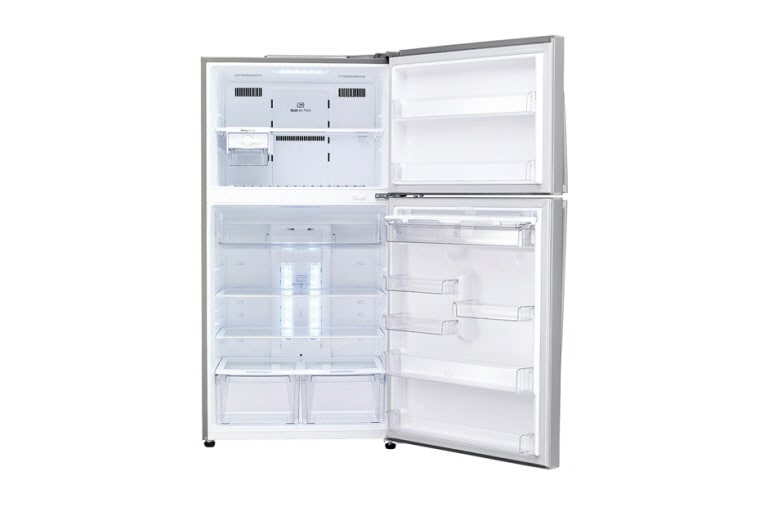LG 481L Shiny Steel Top Fridge Freezer - GN-B602HLPL, GN-B602HLPL