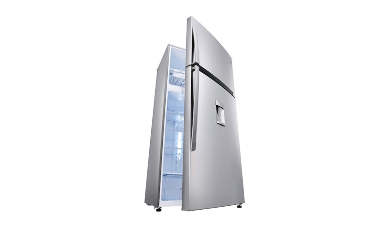 LG 481L Shiny Steel Top Fridge Freezer - GN-B602HLPL, GN-B602HLPL