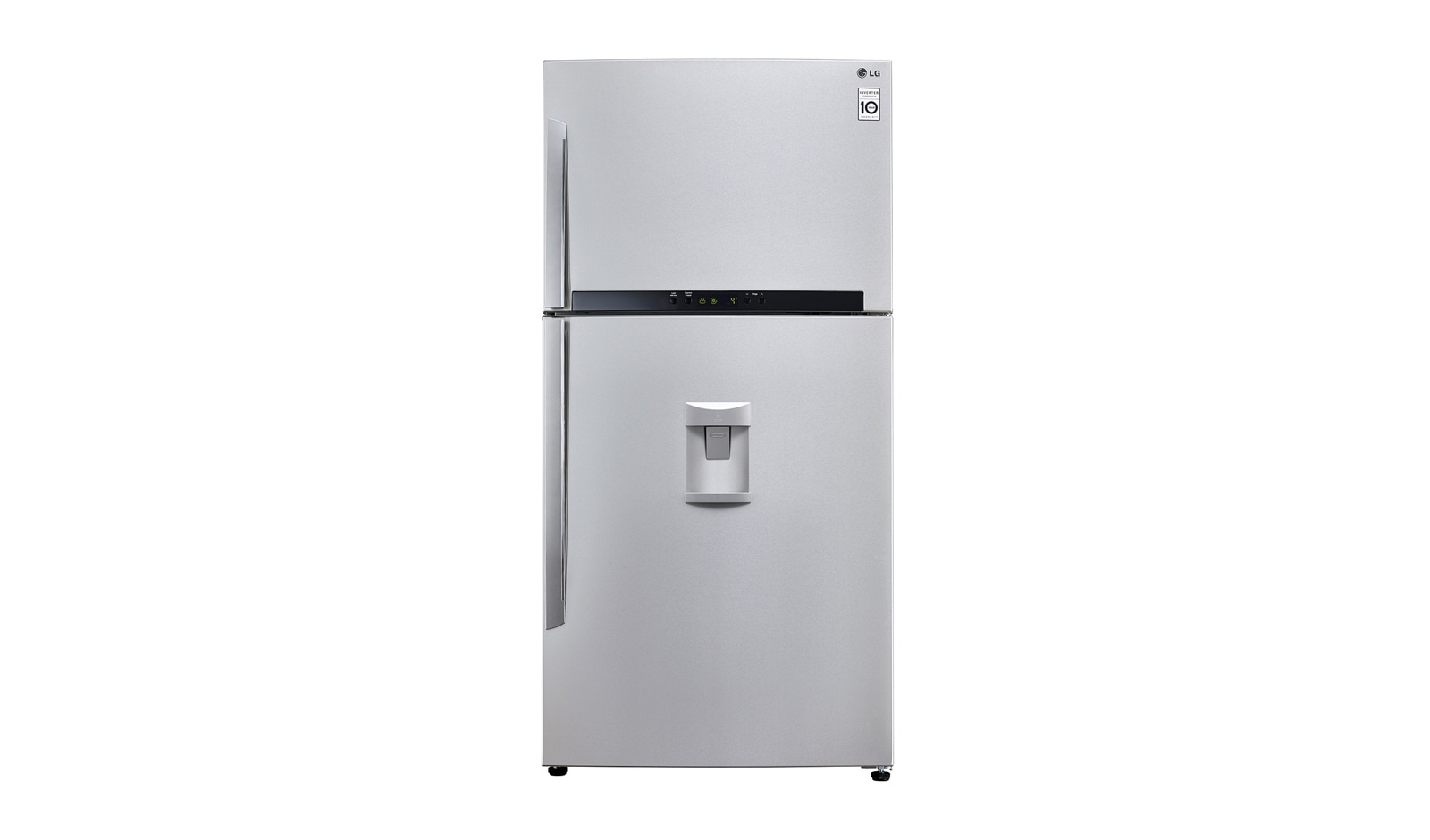 LG 481L Shiny Steel Top Fridge Freezer - GN-B602HLPL, GN-B602HLPL