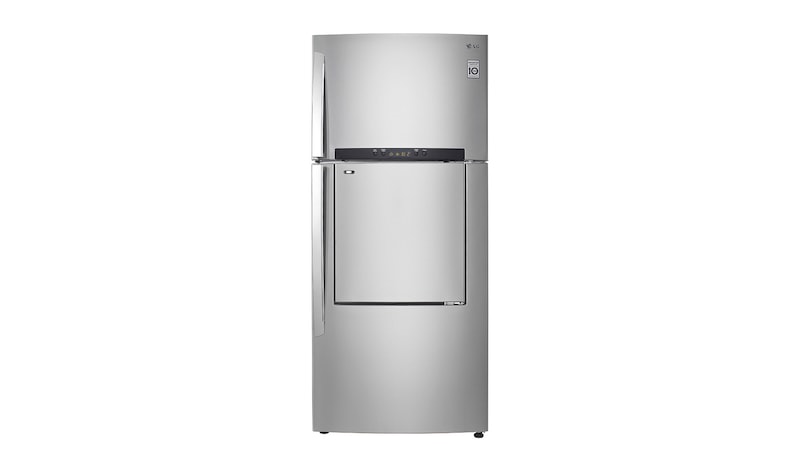 LG 510L Stainless Steel Top Freezer, Door-in-Door™, GN-D702HLAL
