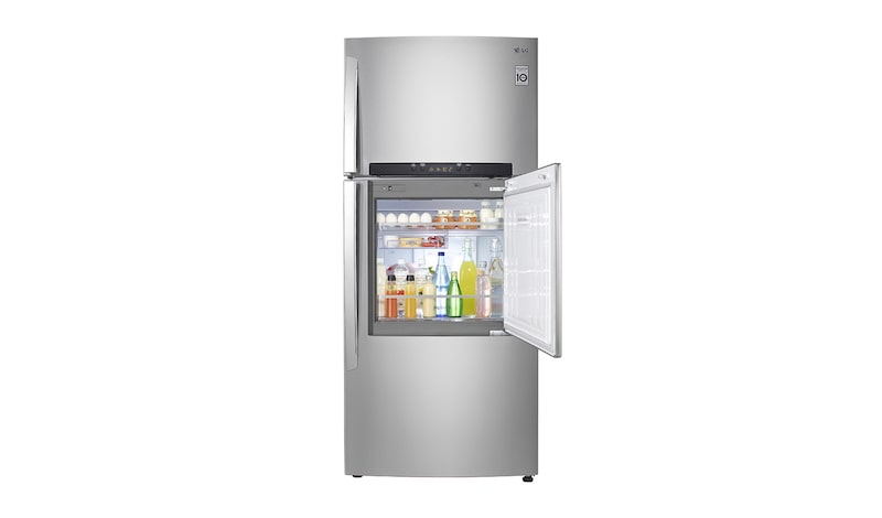 LG 510L Stainless Steel Top Freezer, Door-in-Door™, GN-D702HLAL