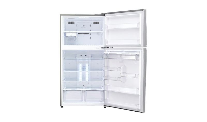LG 568L Shiny Steel Top Freezer/Fridge, GR-B762HLPL