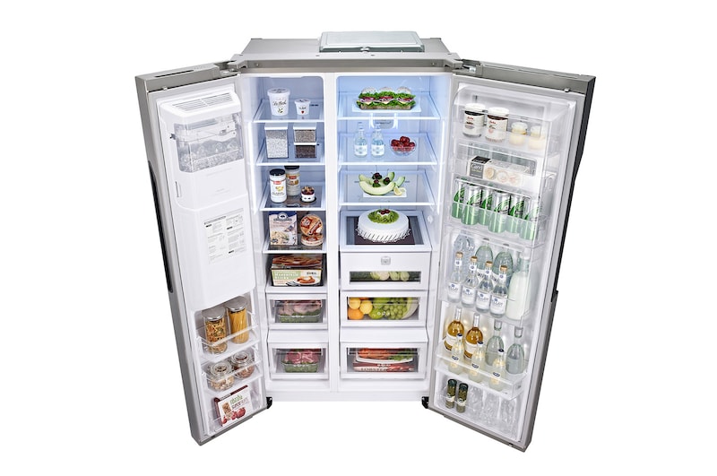 LG 614L Stainless Steel Side by Side Refrigerator, Door-in-Door™, GR-J237JSNN