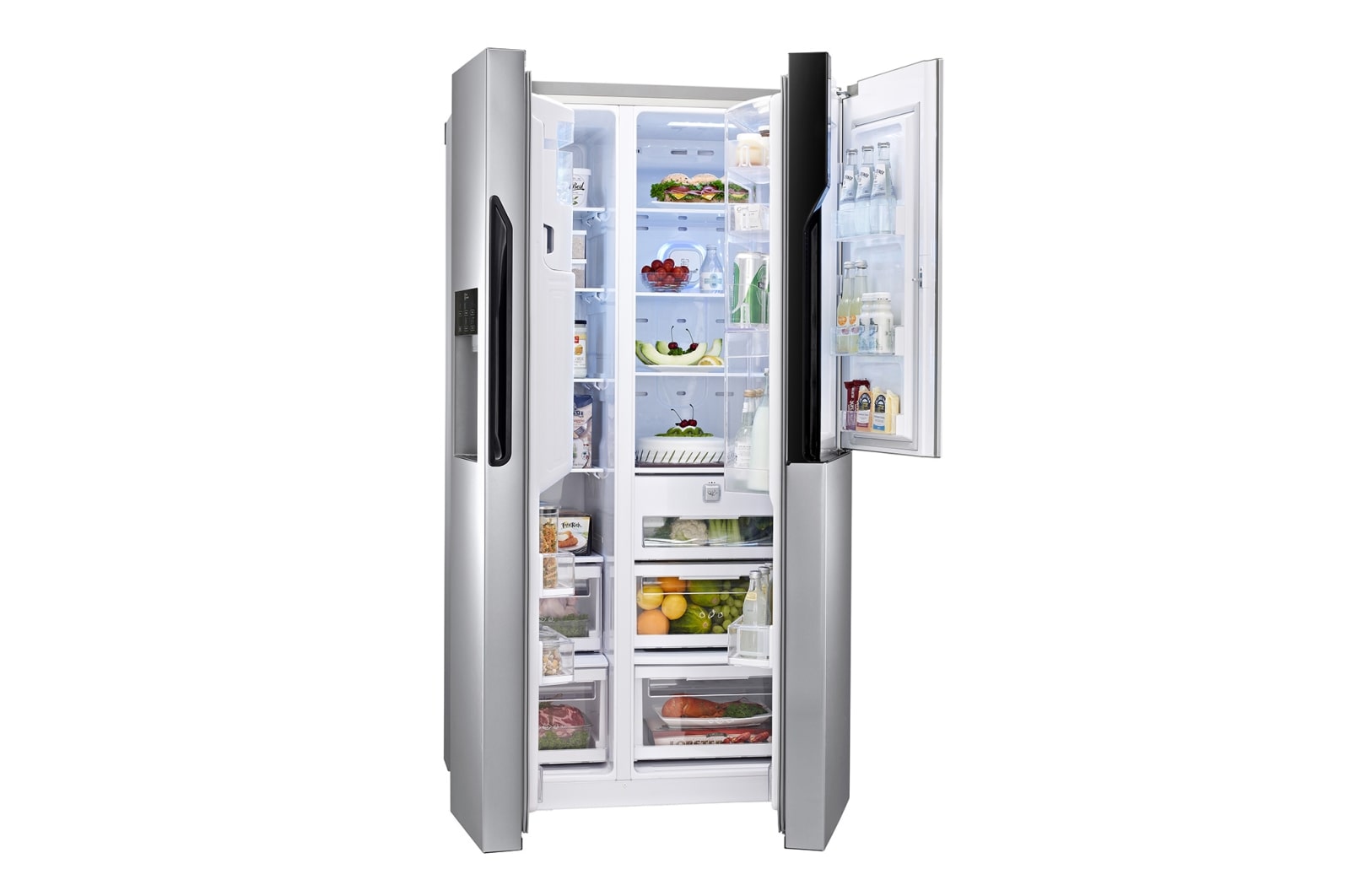 LG 614L Stainless Steel Side by Side Refrigerator, Door-in-Door™, GR-J237JSNN