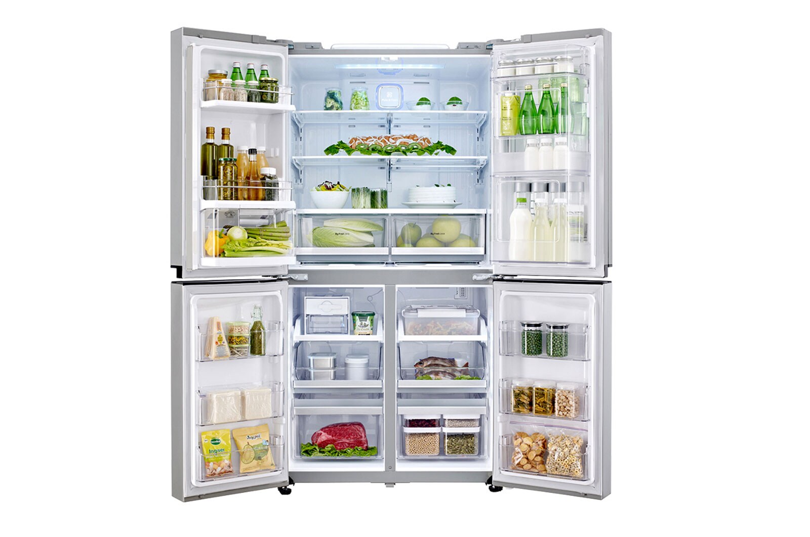 LG 608L P-Next 6 Shiny Steel Side by Side Refrigerator, Door-in-Door™, GR-M24FWCHL