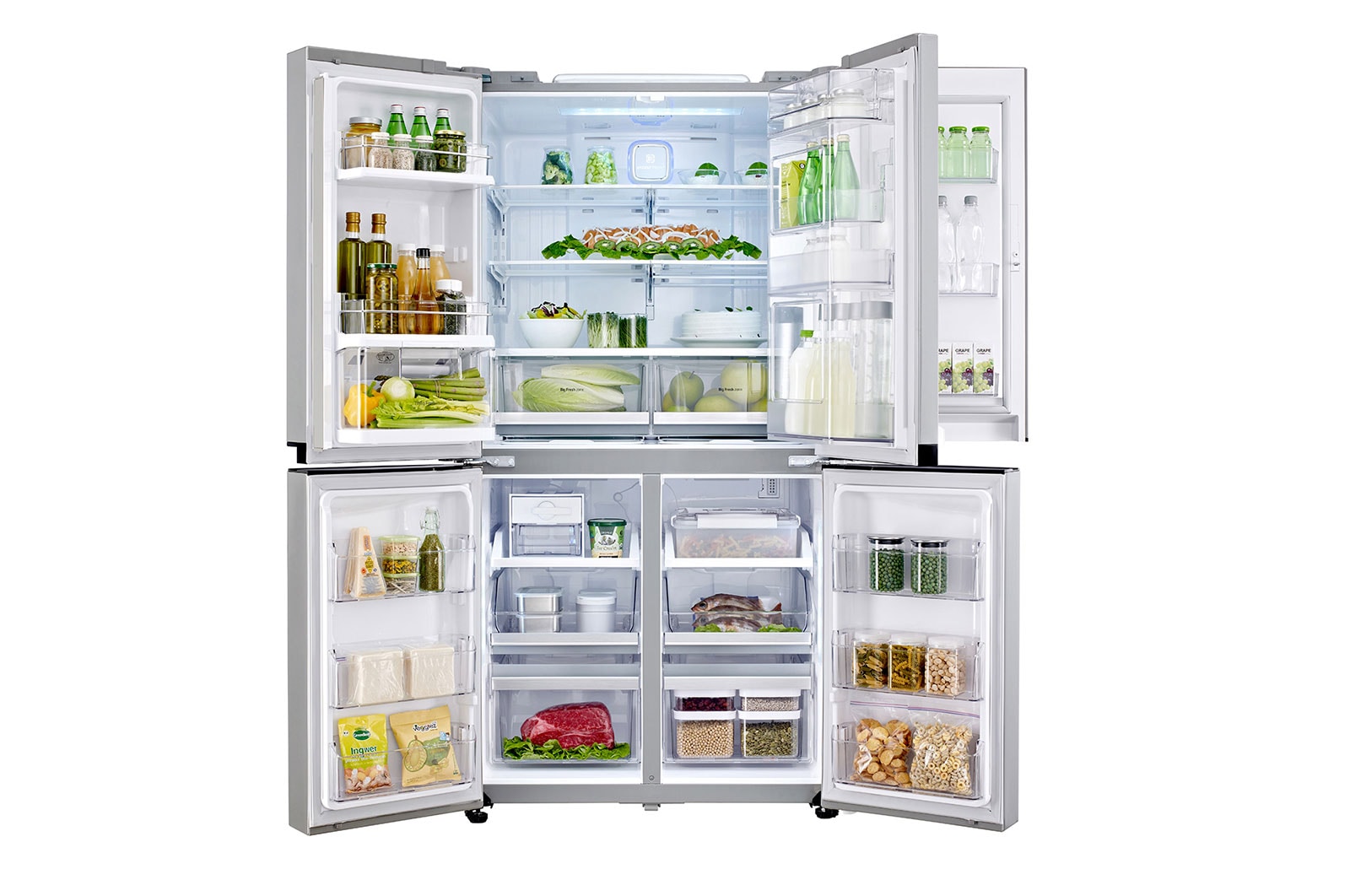 LG 608L P-Next 6 Shiny Steel Side by Side Refrigerator, Door-in-Door™, GR-M24FWCHL