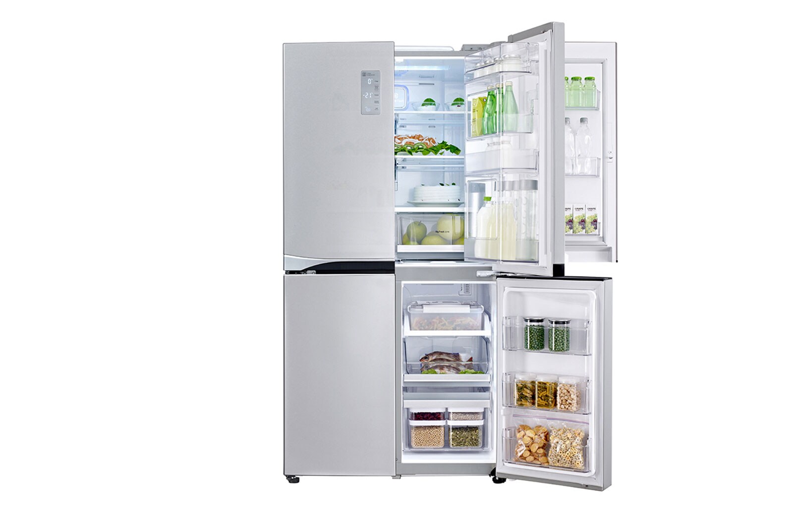 LG 608L P-Next 6 Shiny Steel Side by Side Refrigerator, Door-in-Door™, GR-M24FWCHL