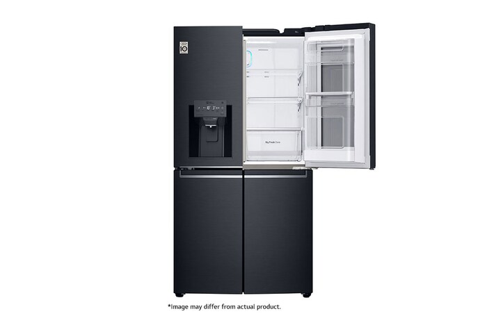 LG 716L InstaView™ Door-in-Door French Door Fridge with UVnano™  in Black Finish, GR-X31FMQRL