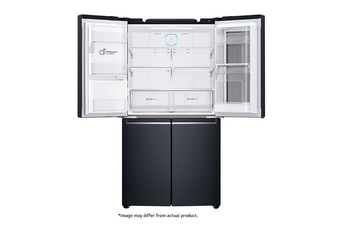 LG 716L InstaView™ Door-in-Door French Door Fridge with UVnano™  in Black Finish, GR-X31FMQRL