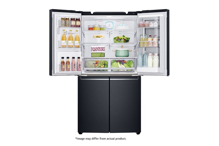 LG 716L InstaView™ Door-in-Door French Door Fridge with UVnano™  in Black Finish, GR-X31FMQRL