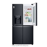 LG 889L Matte Black, 4 Door InstaView Door-in-Door Fridge, GR-X31FTKHL