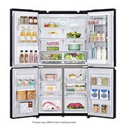 LG 889L Matte Black, 4 Door InstaView Door-in-Door Fridge, GR-X31FTKHL