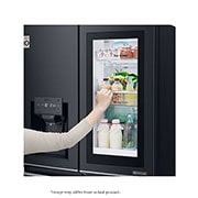 LG 889L Matte Black, 4 Door InstaView Door-in-Door Fridge, GR-X31FTKHL