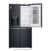 LG 889L Matte Black, 4 Door InstaView Door-in-Door Fridge, GR-X31FTKHL