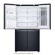 LG 889L Matte Black, 4 Door InstaView Door-in-Door Fridge, GR-X31FTKHL