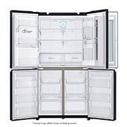 LG 889L Matte Black, 4 Door InstaView Door-in-Door Fridge, GR-X31FTKHL