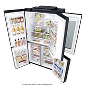 LG 889L Matte Black, 4 Door InstaView Door-in-Door Fridge, GR-X31FTKHL