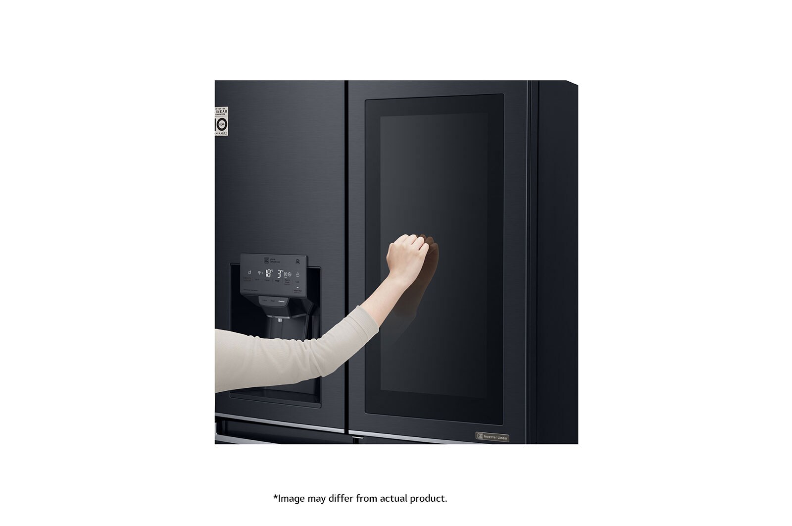 LG 889L Matte Black, 4 Door InstaView Door-in-Door Fridge, GR-X31FTKHL